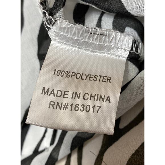 Princess Polly Black White Zebra Animal Print Short Sleeve Button Up Shirt Top 6 - Picture 5 of 5